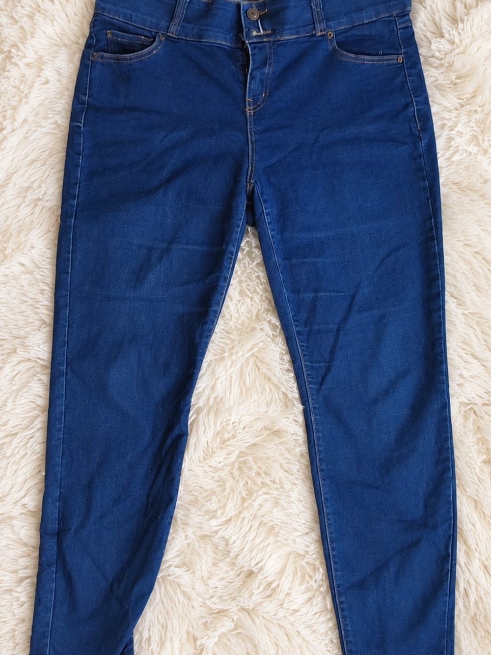 Celebrity Pink Skinny Jeans in Deep Blue Wash